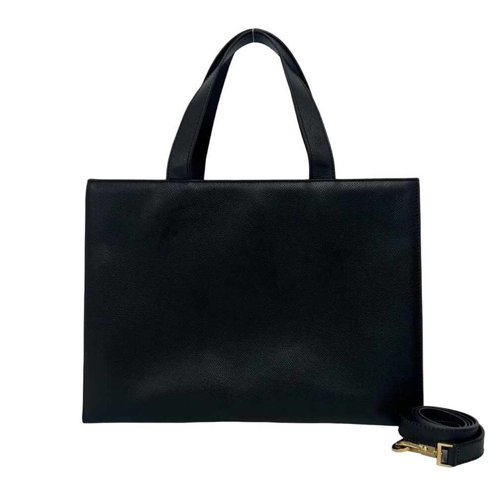 CELINE (Celine) Logo Hardware Leather 2-way Shoulder Bag Tote Handbag Women's...